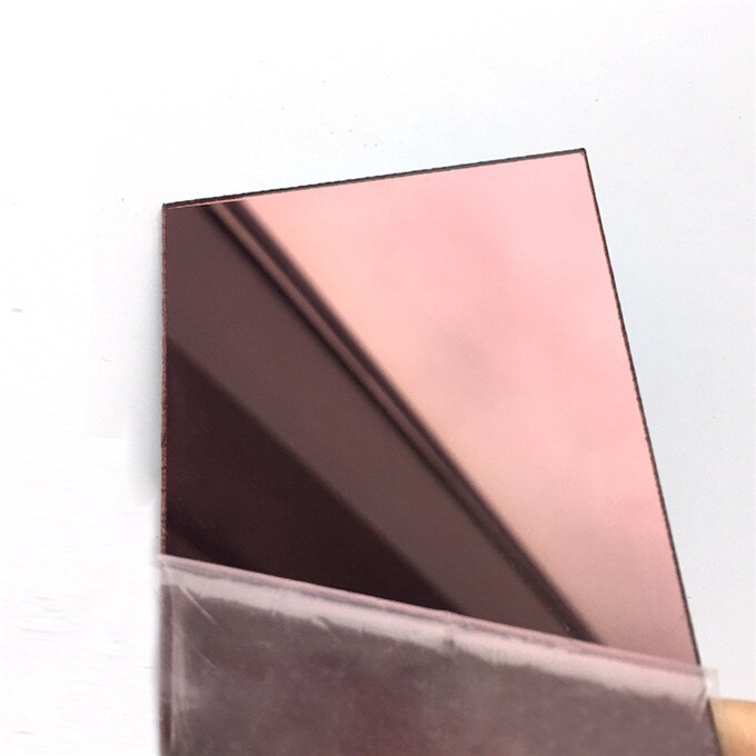 13Pc/Set Rhombus Mirror Wall Sticker For Living Room Bedroom TV Background Wall Mirror Decoration Decal DIY Home Decor Wallpaper: Rose gold
