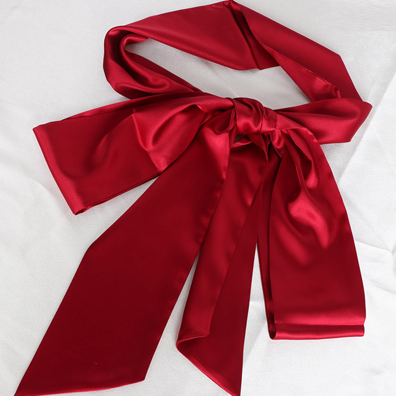 cinturón ancho de seda satinada rojo/blanco/azul para mujer, cinturones largos japoneses Obi con cordones, cinturón de corsé, cinta de tela, faja de 250cm