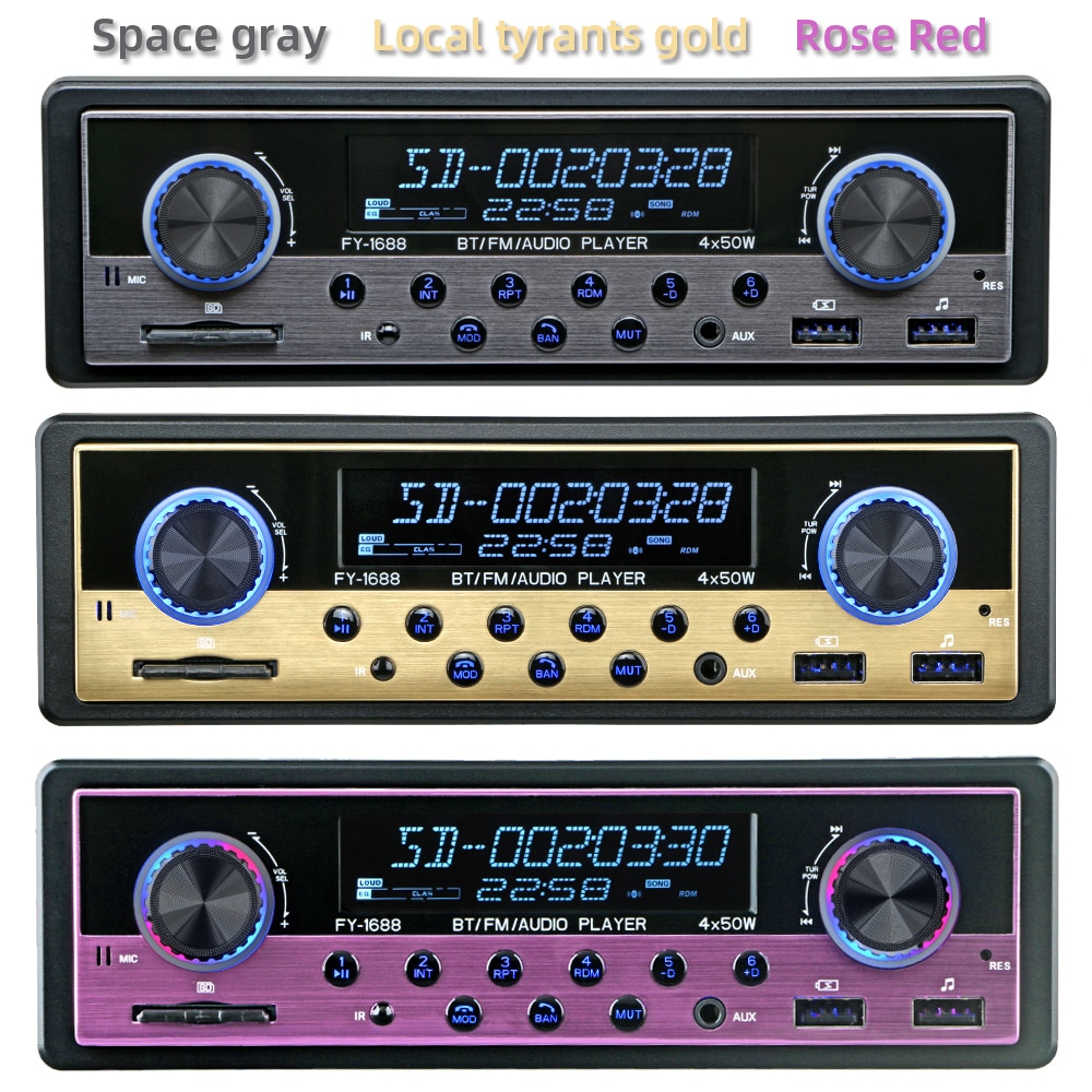 Autoradio 1 Din Auto Radio Coche Bluetooth Stereo Audio Fm Ontvanger Usb Sd Aux Autostereo MP3 Multimedia Speler Auto Elektronica