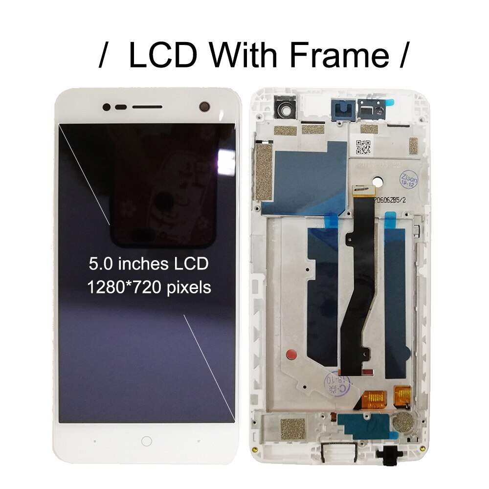 Pantalla LCD de 5 pulgadas con marco para ZTE Blade V8 mini V0850, digitalizador con Sensor táctil, montaje completo, reemplazo de pantalla V8mini