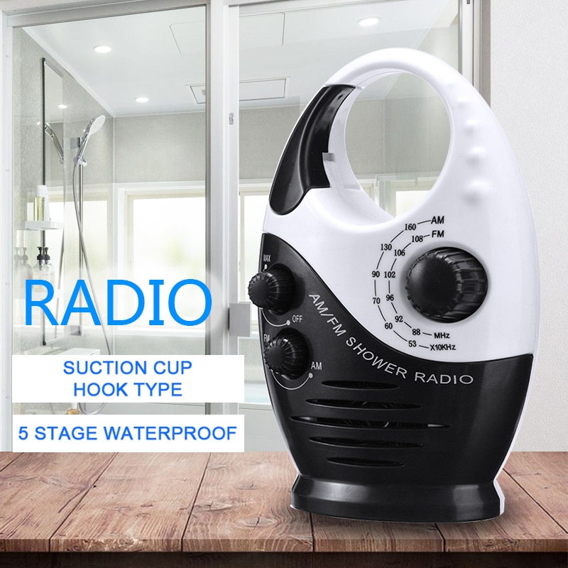 1 Pc Badkamer Speaker Verstelbare Volume Muziek Opknoping Waterdichte Draagbare Handvat Mini Douche Radio Am Fm