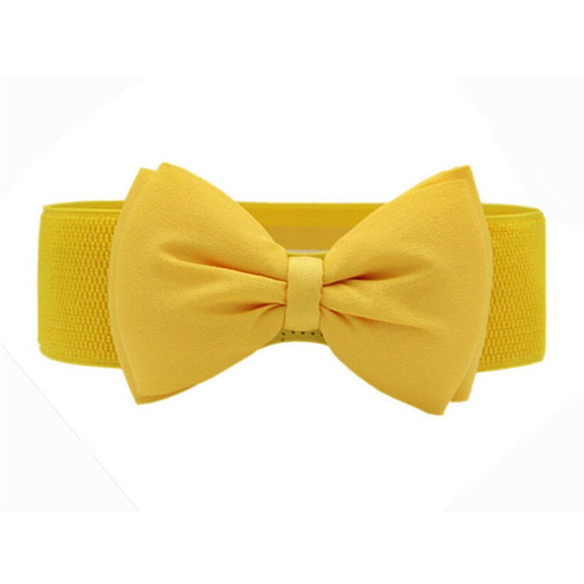 Chamsgend Nieuw Mode vrouwen Elastische Taille Blet Met Grote Strik July13: D