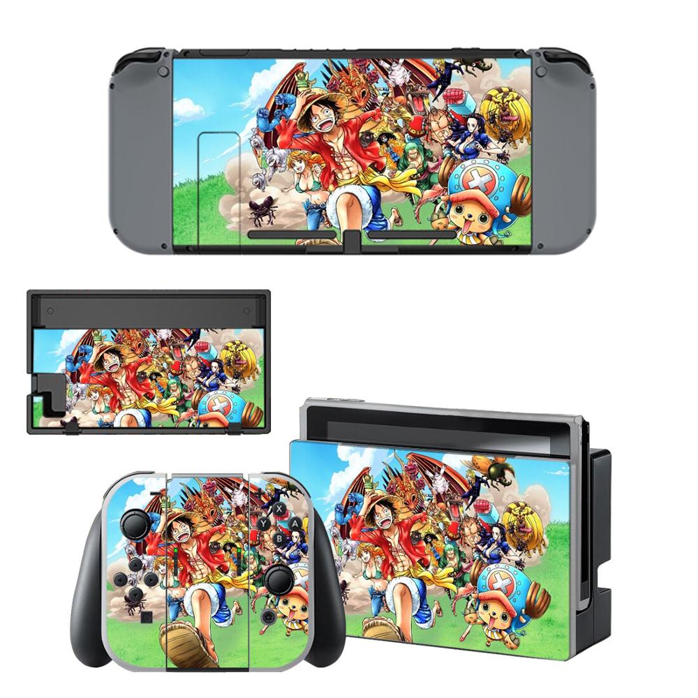 One Piece Luffy Screen Protector Sticker Skin for Nintendo Switch NS Console Dock Charger Stand Holder Joy-con Controller Vinyl