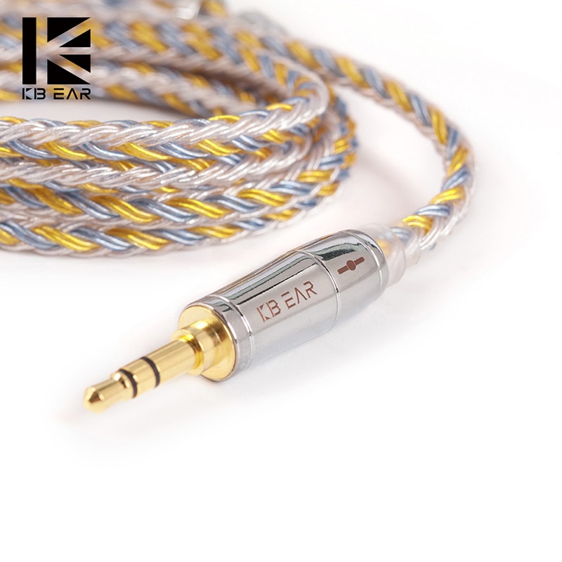 KBEAR 16 Core Upgraded Silver Plated Copper Cable 2.5/3.5/4.4MM With MMCX/2pin/QDC TFZ For KZ ZS10 ZSN Pro ZSX BLON BL-03 V90