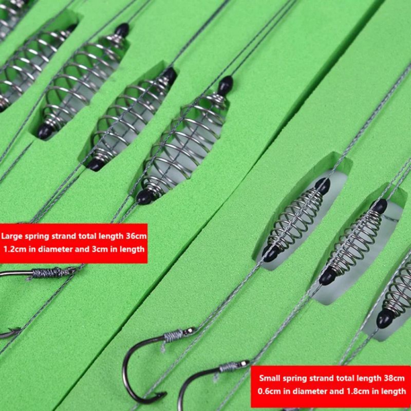 1Pcs Fishing Hooks Isini Chub Hand Rod Double Tackle Bighead Carp Fishing Set Spring Hooks Hercules High Strength