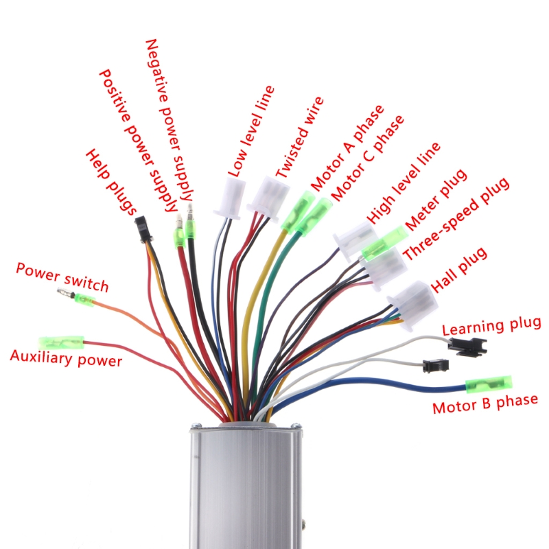 Ootdty Dc 24/36V 250W Borstelloze Regulator Speed Controller Scooter E-Bike Elektrische Motor