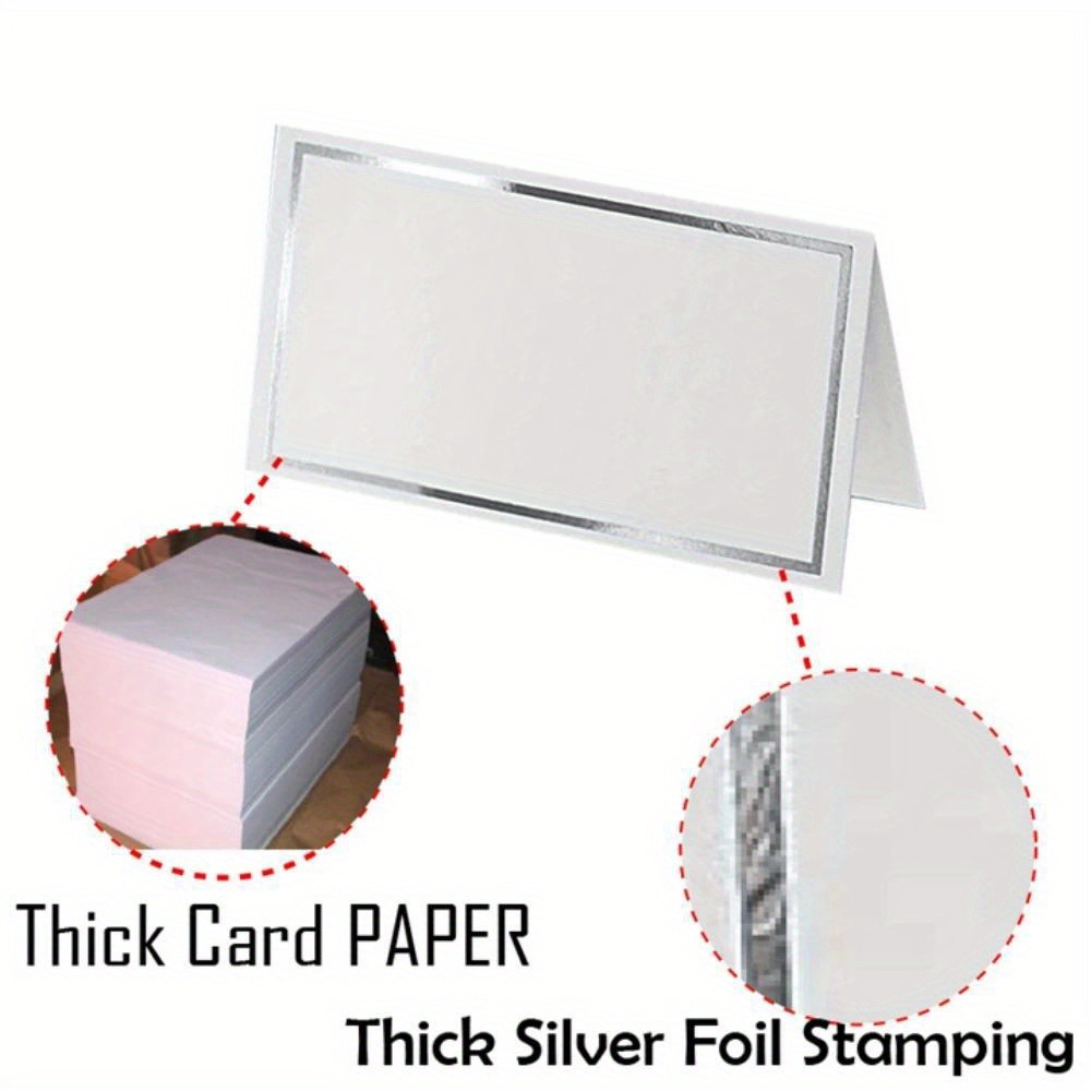 10/20/50 Stuks Goud Zilver Naam Plaatskaarten Bruiloft Zitplaats Kaart Tafeldecoratie Kerst Verjaardagsfeestje Wenskaart