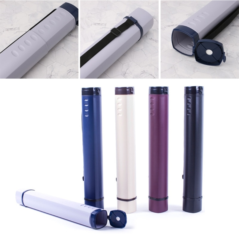 Square Drawing Tube Adjustable Portable Drawing Poster Tube for artist Supplies 53CC