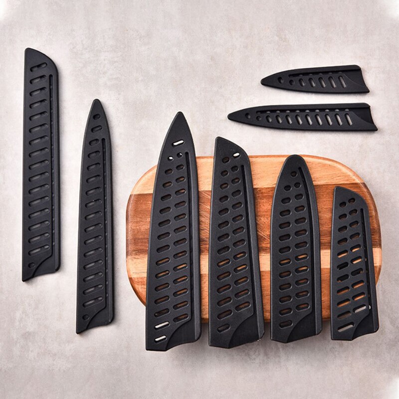 1pcs Black Plastic Kitchen Knife Blade Protector Cover For 3.5-10 Inches Knife Cover