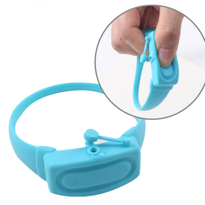 Hand Sanitizer Bracelet Dispensing Silicone Sanitizer Dispenser Bracelet Wristband Wearable Hand Pumps Disinfectant With Bottle