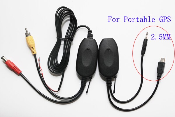 2.4 Ghz senza fili RCA video AV Trasmettitore Ricevitore per la vista Posteriore di parcheggio tenere sotto controllo Della Macchina Fotografica DVD auto Lettore MP5 per Portatile GPS: marrone