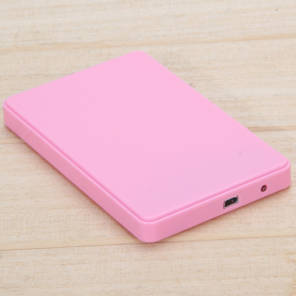 2.5 inch SATA Hard Drive HDD Enclosure External Enclosure for Hard Disk USB2.0 Sata External HDD Enclosure Pink Case