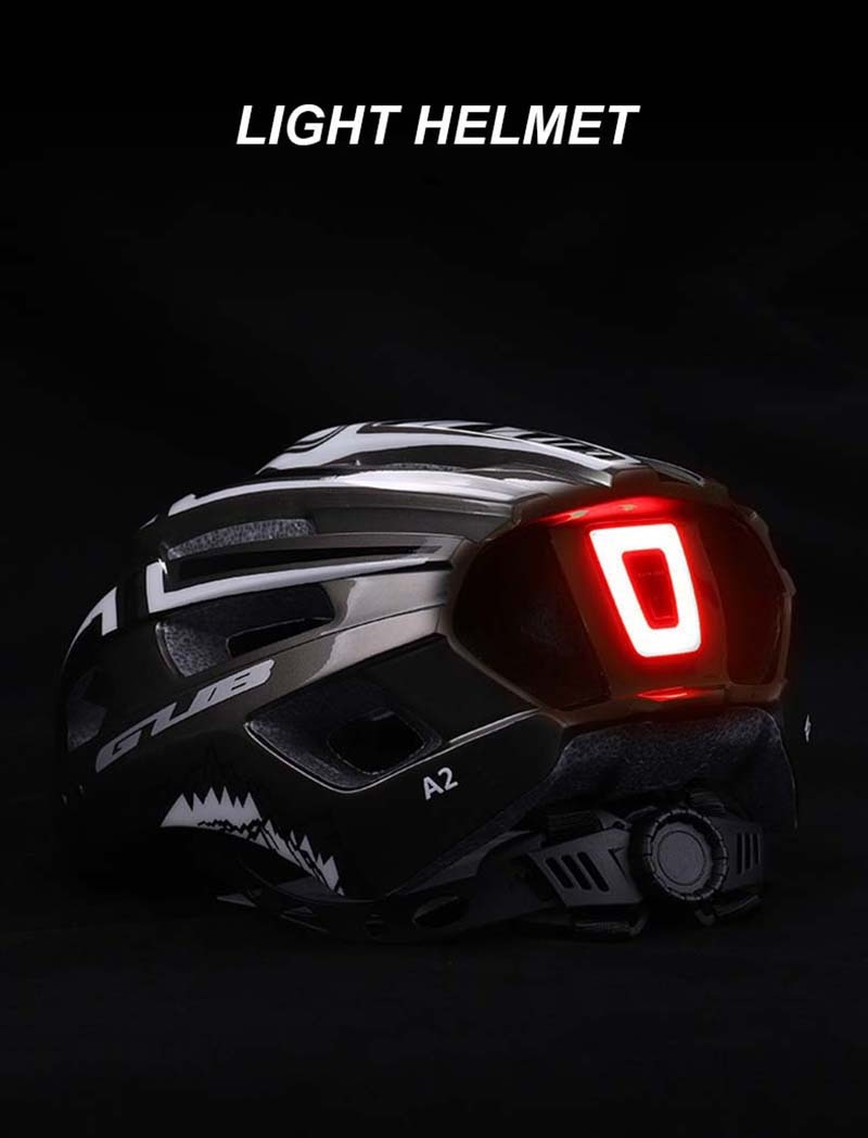 LED Light Bike Helmet Rechargeable Cycling Helmet Sport Safety Cap Head Protector MTB Mountain Road Bike BMX Climbing Skating