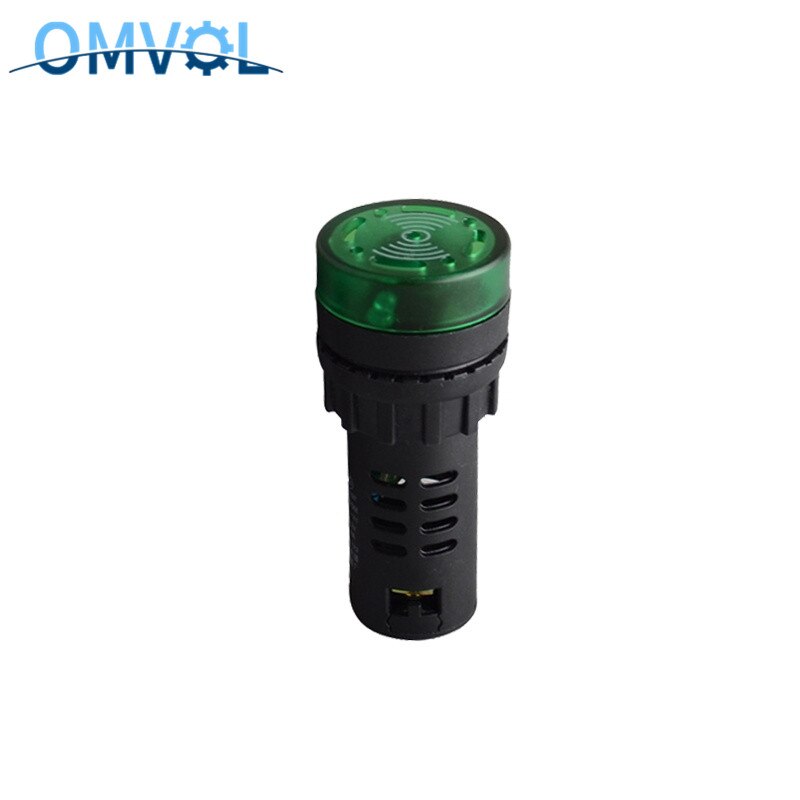 1PC AD16-22SM Panel Mount 22mm led Indicator buzzer 5v 12V 24V 110V 220V: 22mm  GREEN 220V