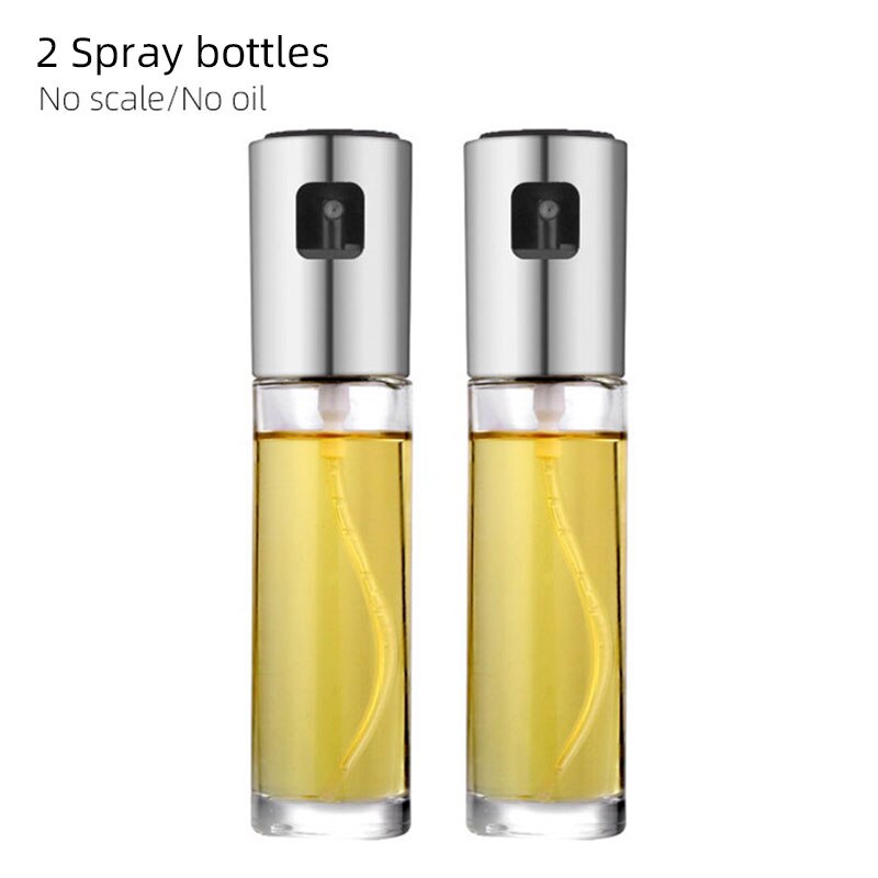 Olie Spray Fles Koken Bakken Azijn Mist Spuit Barbecue Spray Fles Voor Keuken Koken Bbq Grillen Roosteren Spray Bottl: 2 Spray bottles