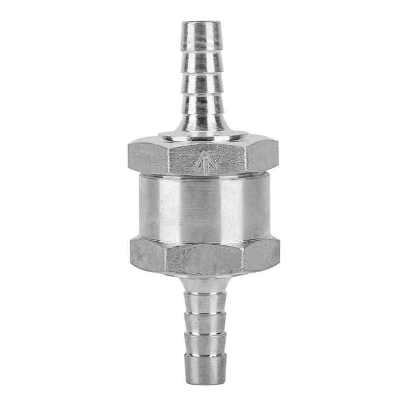 6MM Durable Automotive Aluminium Alloy Fuel Non Return Check Valve Fit Petrol diesel Fuel unidirectional Check Valve