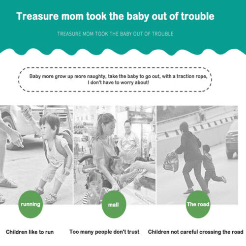 Toddler Kids Baby Safety Harness Leash Anti Lost Backpack Strap Bag For Walking