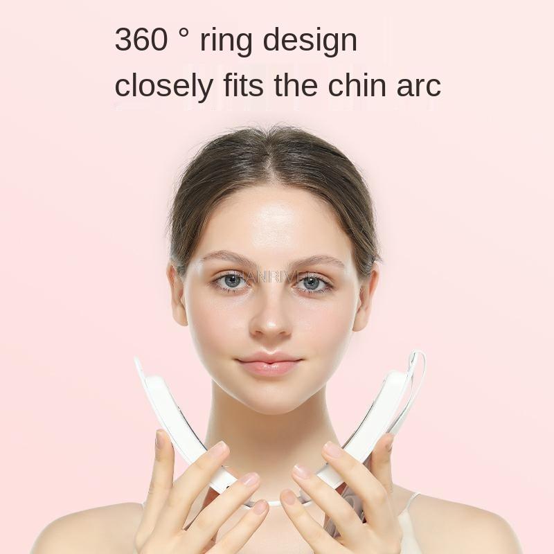 Chin V-belt Lifting Machine Red and Blue LED Photon Therapy Facial Lifting Device Facial Slimming Vibration Massager