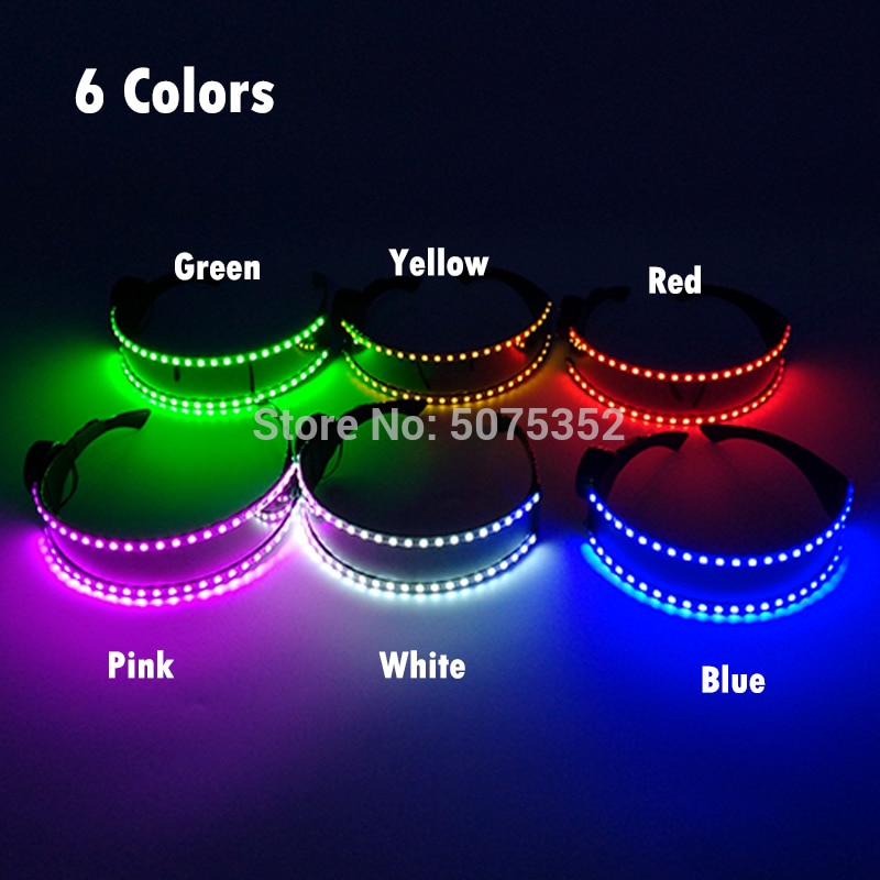 Neue LED Licht hoch Sonnenbrille Coole Leucht Gläser für DJ tanzen Party Bühne Zeigen Licht Brillen Liefert Kostüm Requisiten