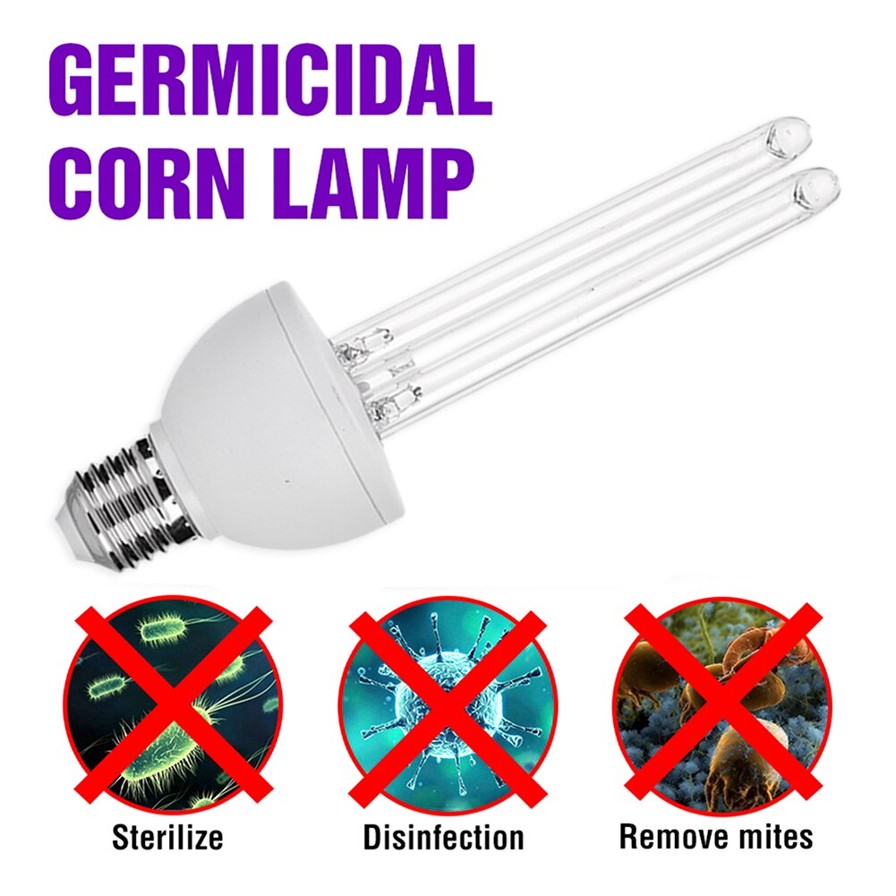 20/25W UV Disinfection Sterilizing E27 UV Germicidal Lamp Household Bathroom Hospital Bedroom Ultraviolet Germicidal Lights