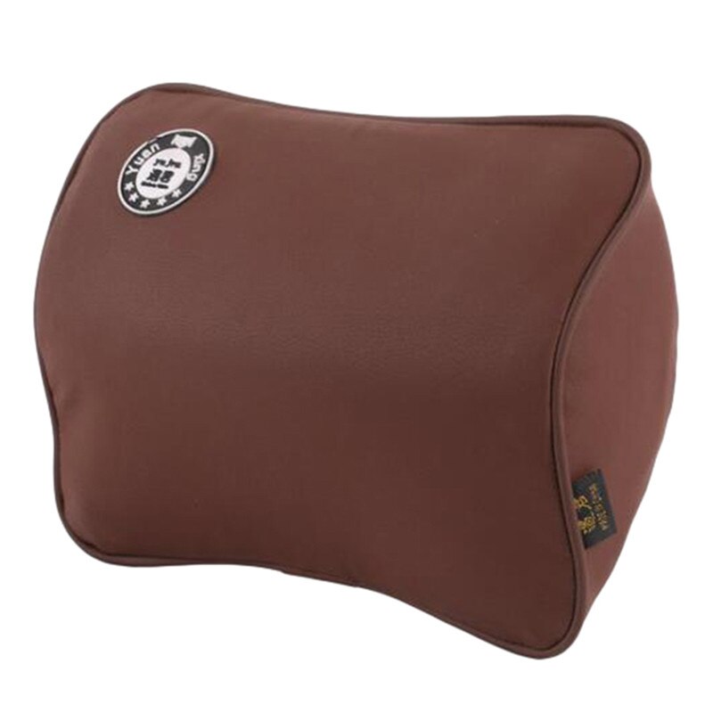 Bilsæde rejse skum hukommelse nakkestøtte pude nakke ryglæn pude mesh bil pude: Ligth kaffe