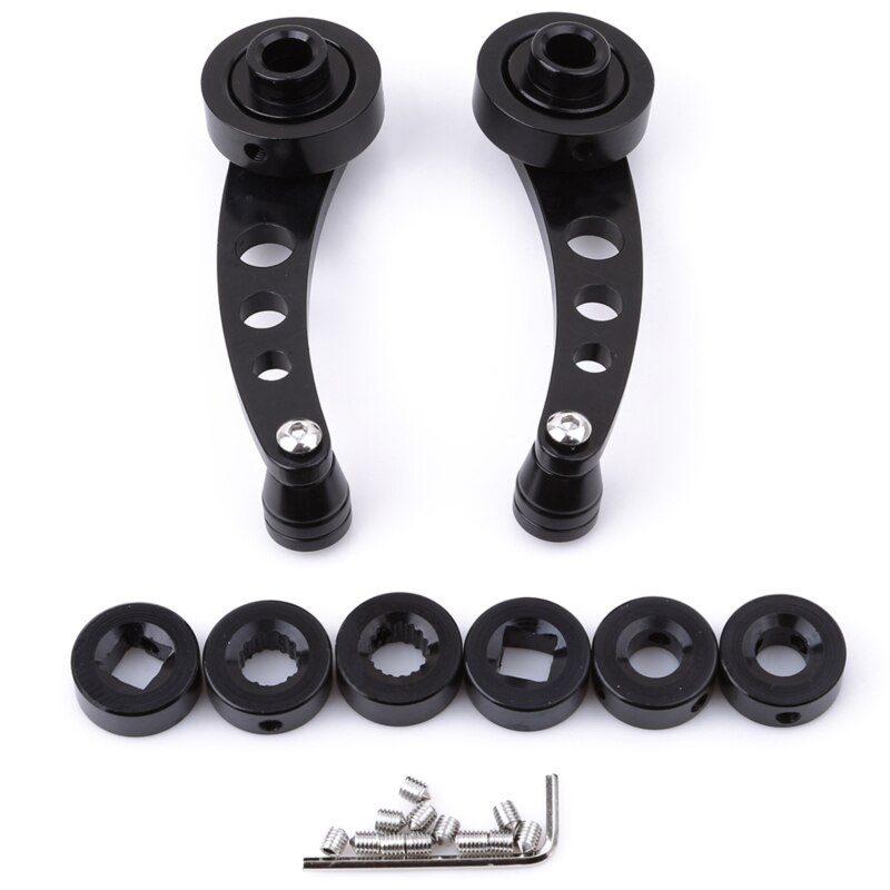 Aluminum Alloy Universal Car Window Handle Winder Riser Replacement Winder Crank Riser Kit Universal Fit: black