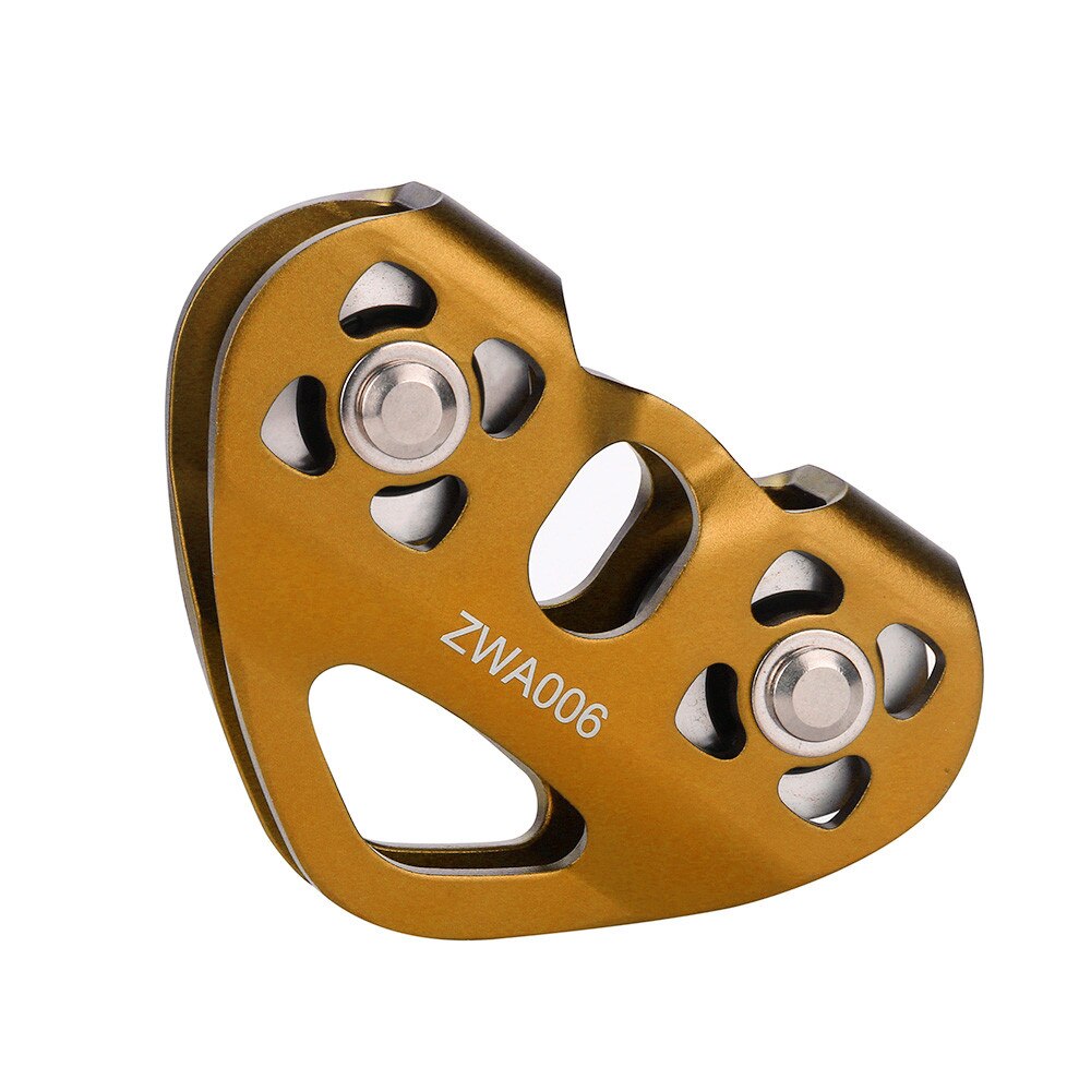 Zip Line Trolley Pulley Outdoor Rock Climbing Rescue Dual Pulley Stainless Steel Sheaves 5600lbs / 25KN