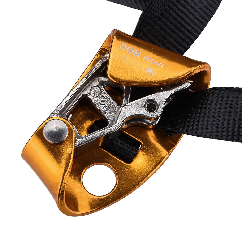 Equipamento de montanhismo para esquerda/direita, ascender do pé para áreas externas, leve e firme, dispositivo de escalada, equipamento de alpinismo seguro