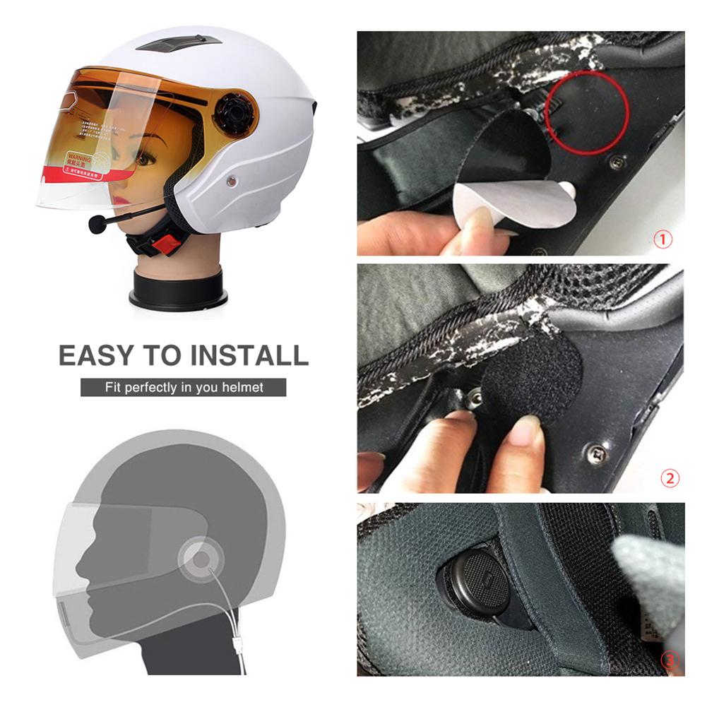 intercom L1M Ultra-thin Motorcycle Helmet Wireless Bluetooth Headset Earphone Helmet Speaker with Sponge Microphone