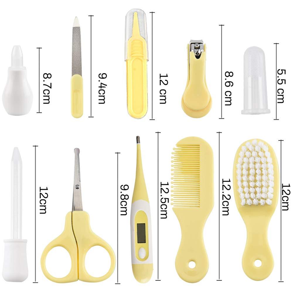 10 pièces/ensemble bébé coupe-ongles Kit de soins de santé Kit de soins de santé Portable -né bébé Kit de toilettage coupe-ongles ensemble de soins de sécurité