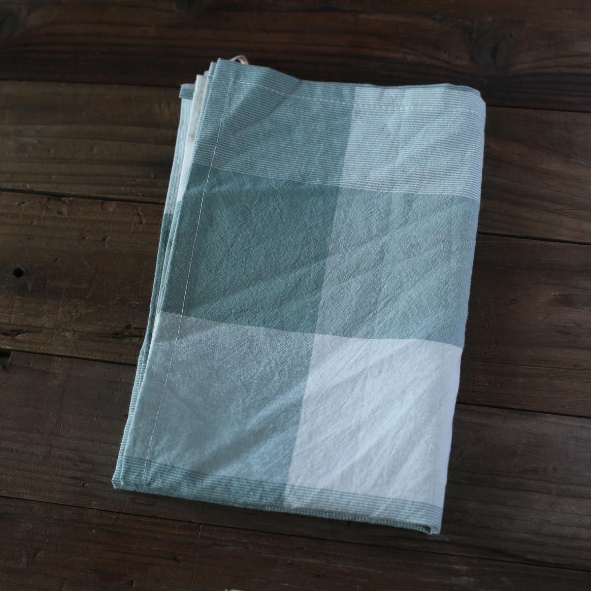 Cotton Table Napkin Plaid Cloth Napkins Striped Checkered Tea Towel Kitchen Dinner Restaurant Food Photography Prop: Green Checkered