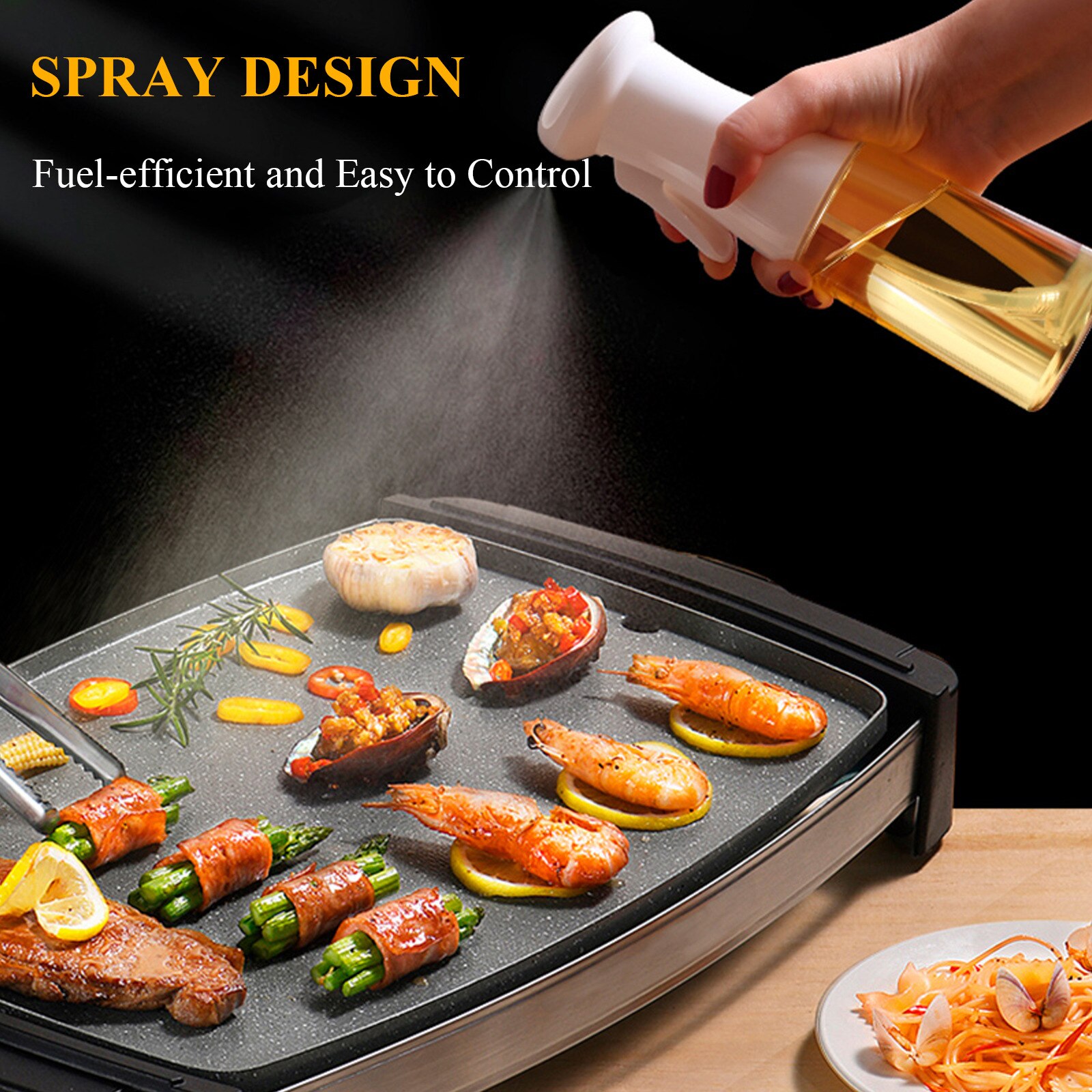 210Ml Olijfolie Spray Bbq Koken Keuken Bakken Olijfolie Spuit Olie Spray Lege Fles Azijn Fles Olie Dispenser salade