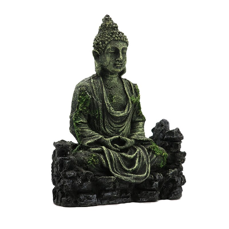 Harpiks buddha statue akvarium dekorasjon hjem hage akvarium ornament sittende buddha dekor stein stein reptil forsyning