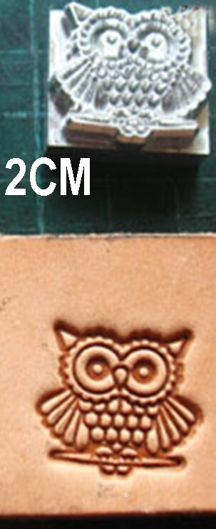 owl pattern Hand-work unique leather working tools carving punches stamp craft leather with leather carving tools: D