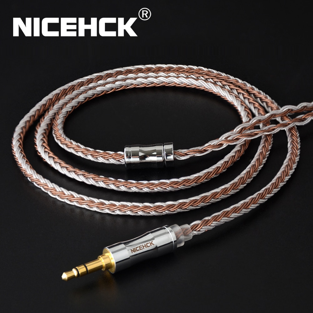 NICEHCK C16-5 Earphone Cable - 1.2m - 16 Core Copper Silver Mixed - MMCX/2Pin/QDC/NX7 Connectors
