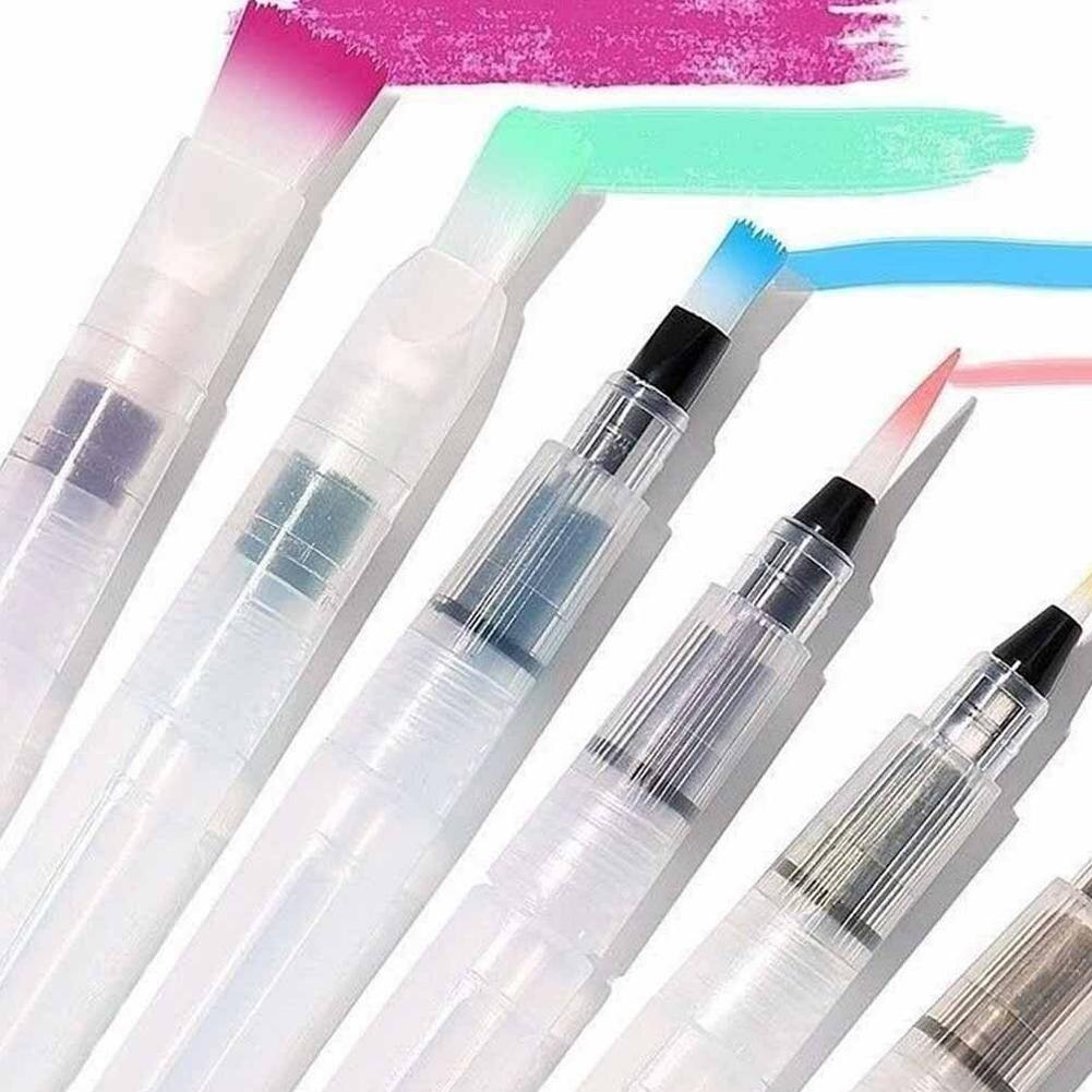 Pinceau à aquarelle Portable, 6 pièces, brosse à aquarelle, crayon, peinture artistique, brosse douce pour débutants, fournitures de dessin à l'aquarelle, N3Q5