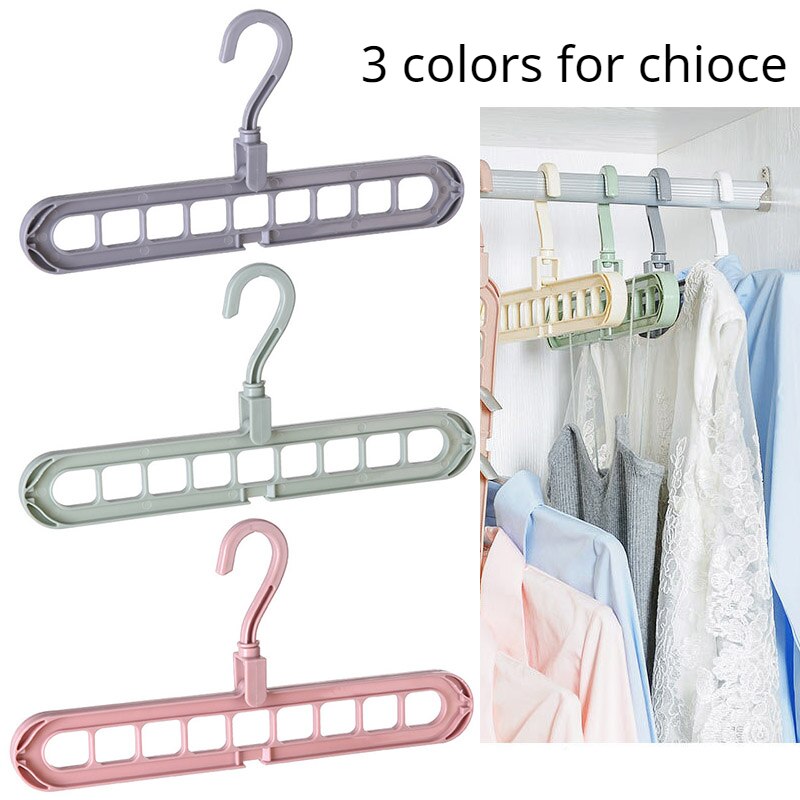 Cintres de Support multi-ports, 2 pièces, pour vêtements, Support de séchage en plastique multifonction, cintres de rangement