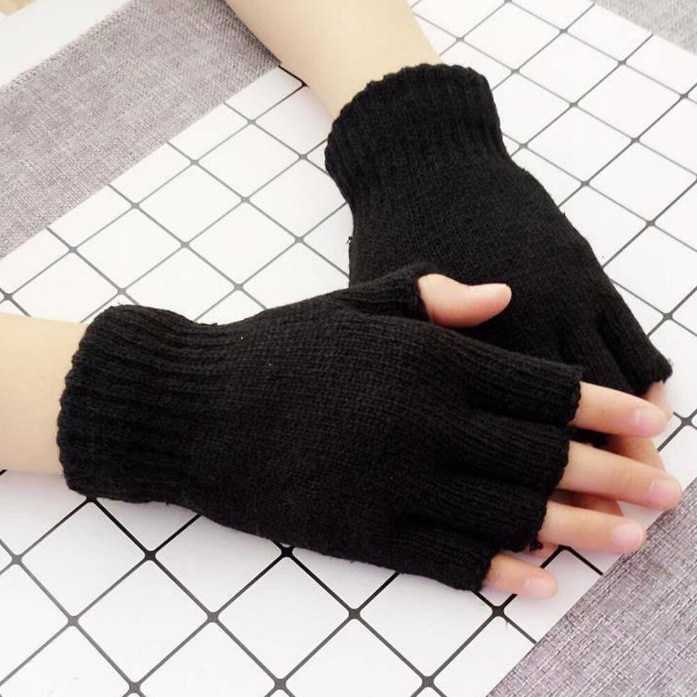 25 # Top Selling Product Handschoenen Unisex Handschoenen Mitten Vingerloze Gebreide Gehaakte Halve Vingers Warme Winter Ondersteuning