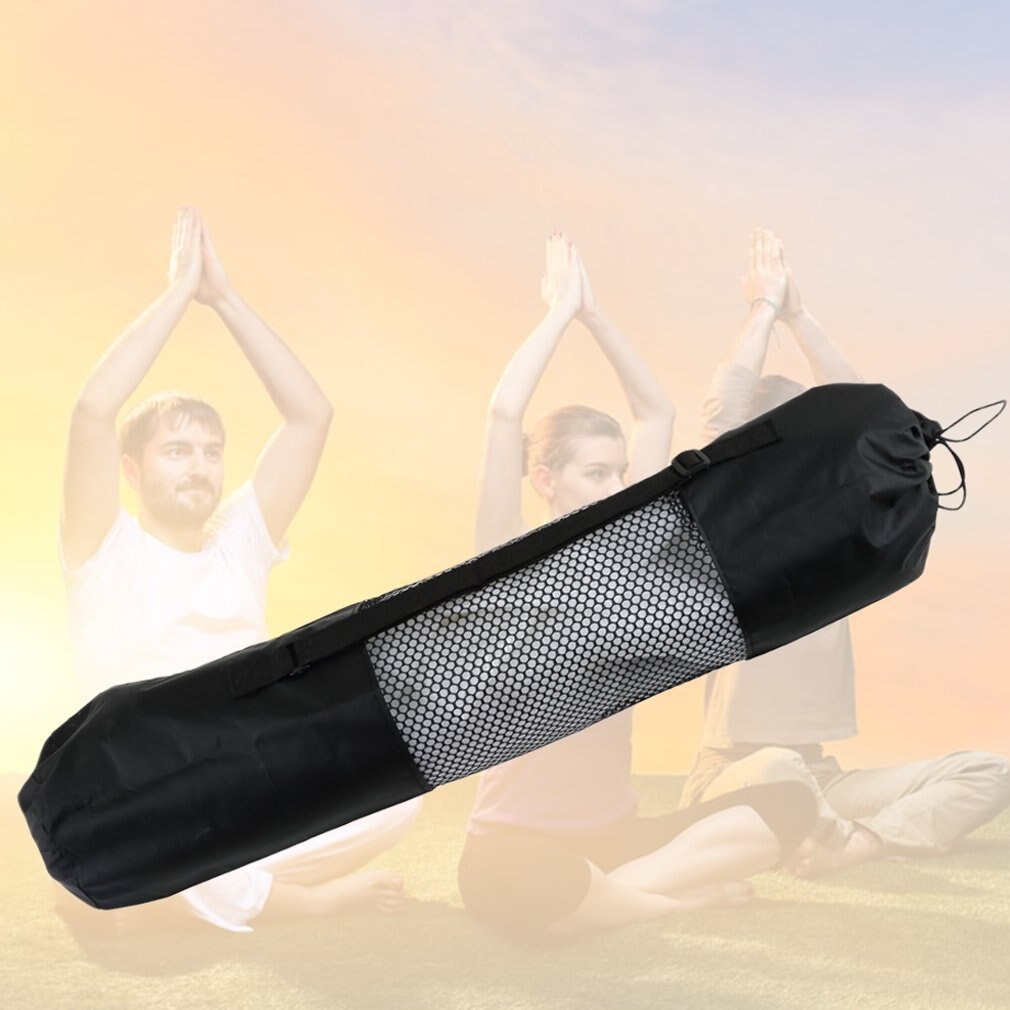 Draagbare Yoga Pilates Mat Nylon Bag Carrier Mesh Center Verstelbare Riem Carry Storage Rolling Soort Vacuüm Gecomprimeerd Zakken
