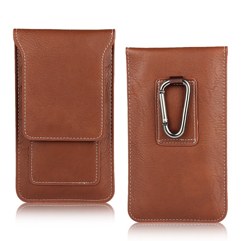 Holster Case Voor Samsung Galaxy A3 A5 A7 Riem Clip Universele Tas Lederen Cover Capinhas Para Voor Galaxy A3 a5 A7 Coque: A3 2015 2016 2017 / Bruin