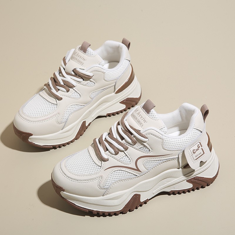 Scarpe da ginnastica bianche moda donna primavera scarpe sportive con suola spessa scarpe da tennis moda donna 2025 scarpe firmate leggere
