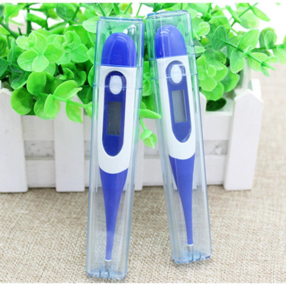 Digital Lcd Large Screen Display Thermometer Flexible Tip Oral Mouth Underarm For Kids Adult Portable
