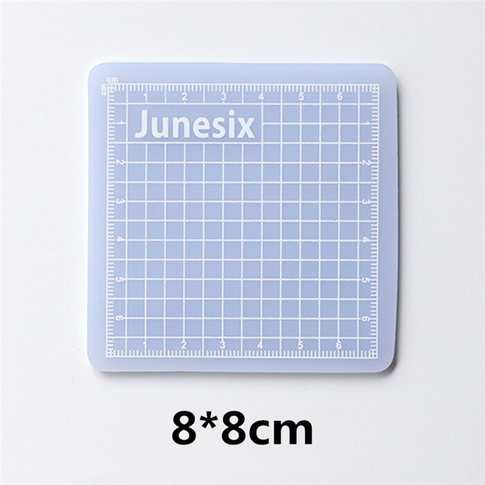 Translucent PVC Cutting Mat Rubber Stamp Carving Patchwork Pad Artist Manual Tool Double-Sided Self-Healing Sculpture Board: 8cm square