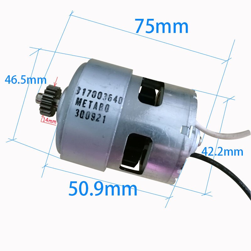Moteur cc 14,4V et 18V pour METABO BS14.4LI BS18LI DIRLL, accessoires de Maintenance de remplacement