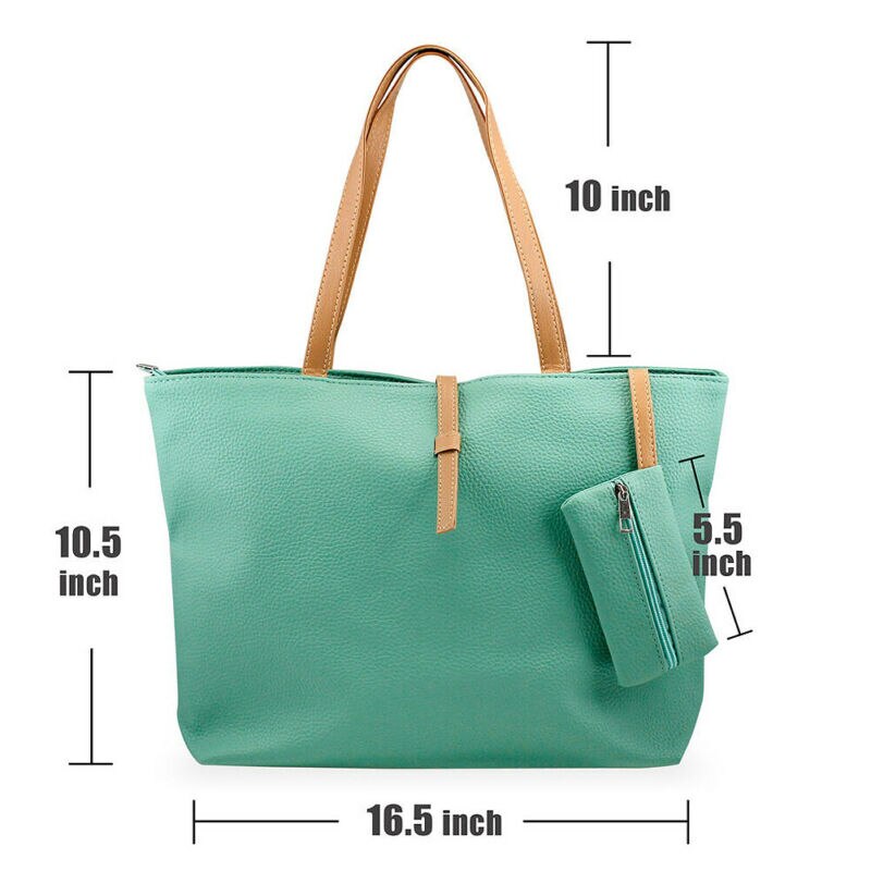 Solid Mother-In-Law Bags For Women Two-Piece Shoulder Bags Set Ladies Simple Messenger Bags Female Handbags Set
