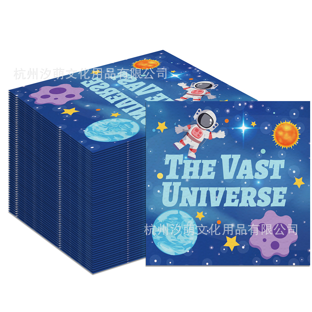 Ruimte Astronaut Verjaardag Wegwerp Servies Space Universe Borden Kopjes Servetten Banner Jongens Planeet Ruimte Thema Feestdecoratie