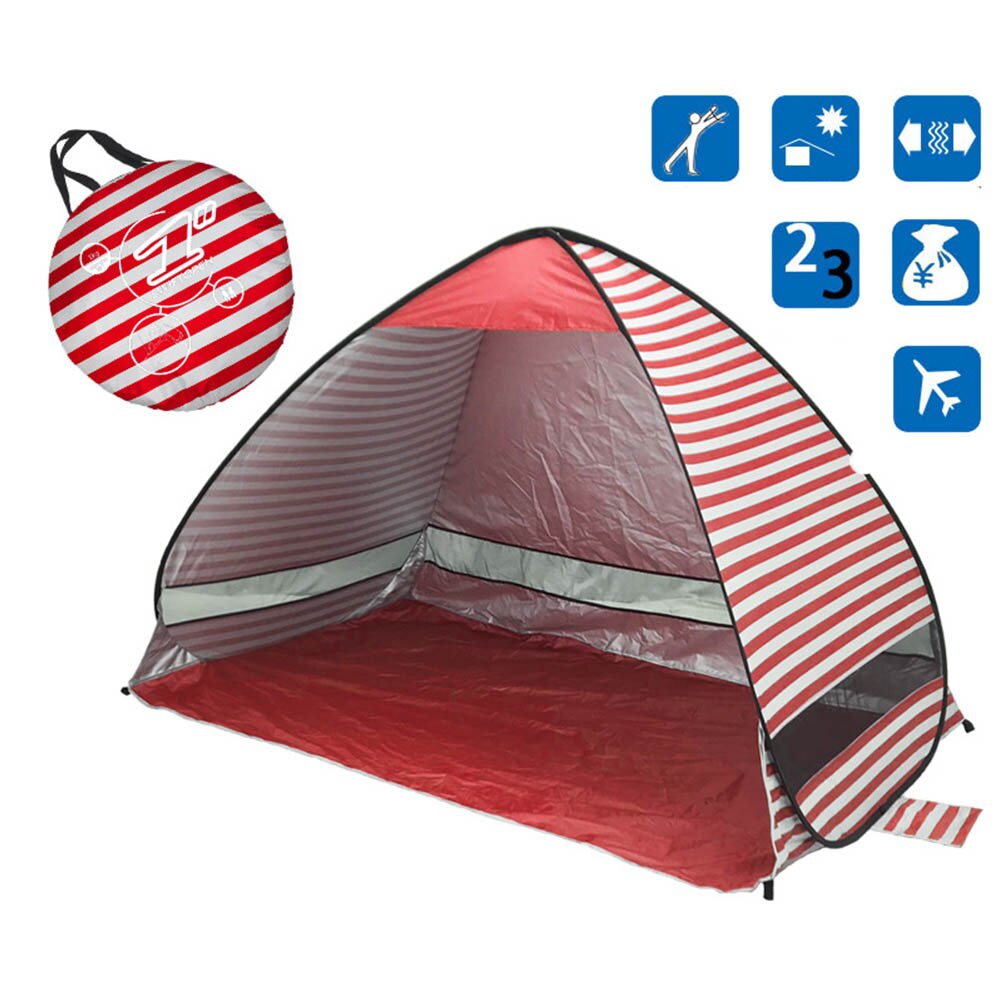 190T Nylon Beach Tents Camping Shelter UV-protective Automatic Tent Shade Utralight Pop Up Tent Outdoor Party Fishing XA108D