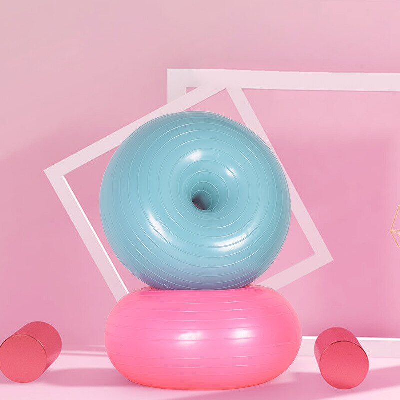 Yoga Ball Donut Exercise Workout Core Training Swiss Stability Ball for Yoga Pilates & Balance Training in Gym Office