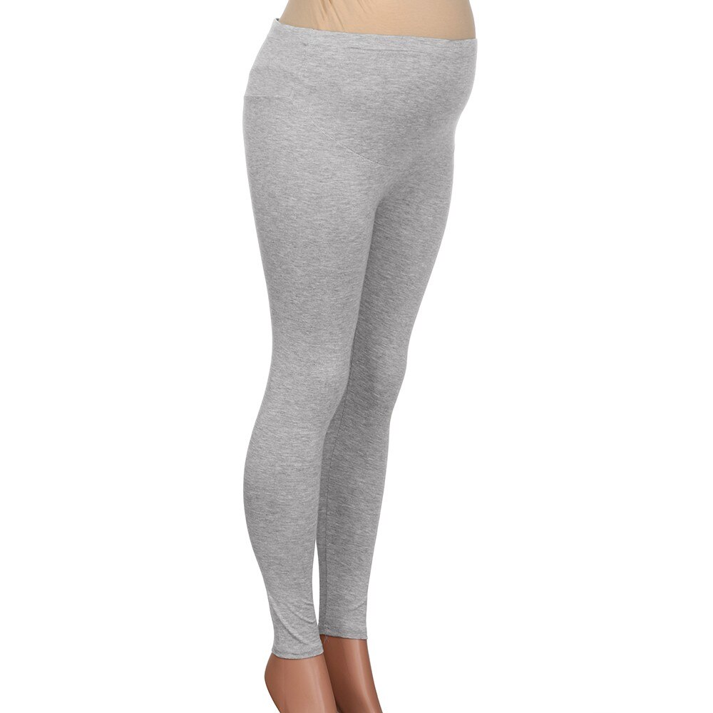 Pantalon de maternité grande taille ajustable pantalon femme enceinte couleur unie et mince pantalon de grossesse de maternité L423