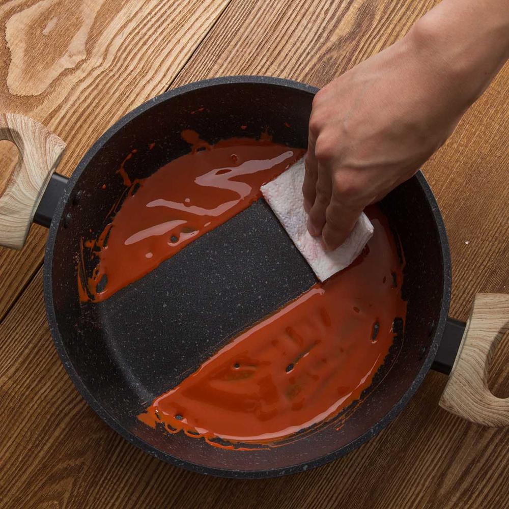 OTHERHOUSE Thicken Aluminum Alloy Cooking Pot with Wooden Handle Pot Kitchen Nonstick Cookware Milk Soup Pot with Lid Hotpot